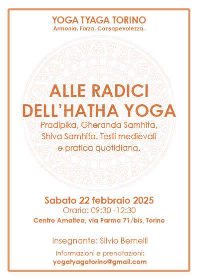 Alle radici dell'Hatha Yoga. Sabato 22 febbraio, ore 9.30-12.30
